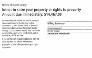 Lien notice document relevant to tax issues in Surprise, AZ