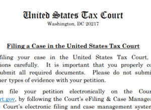 United States Tax Court document associated with cases in Gilbert, AZ